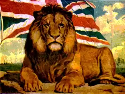 british lion and flag